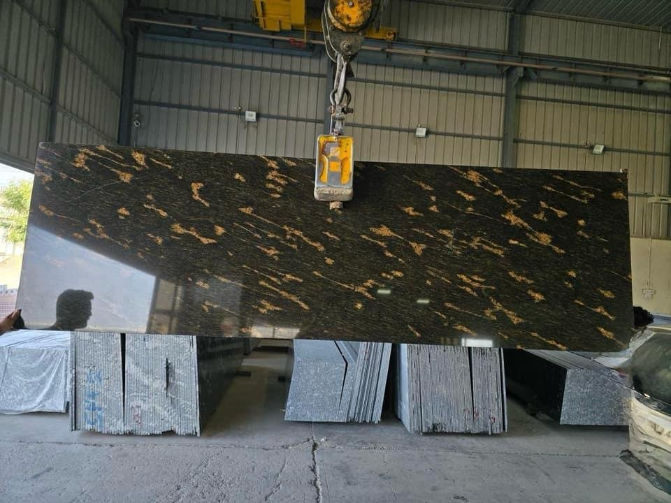 Fish gold granite slab